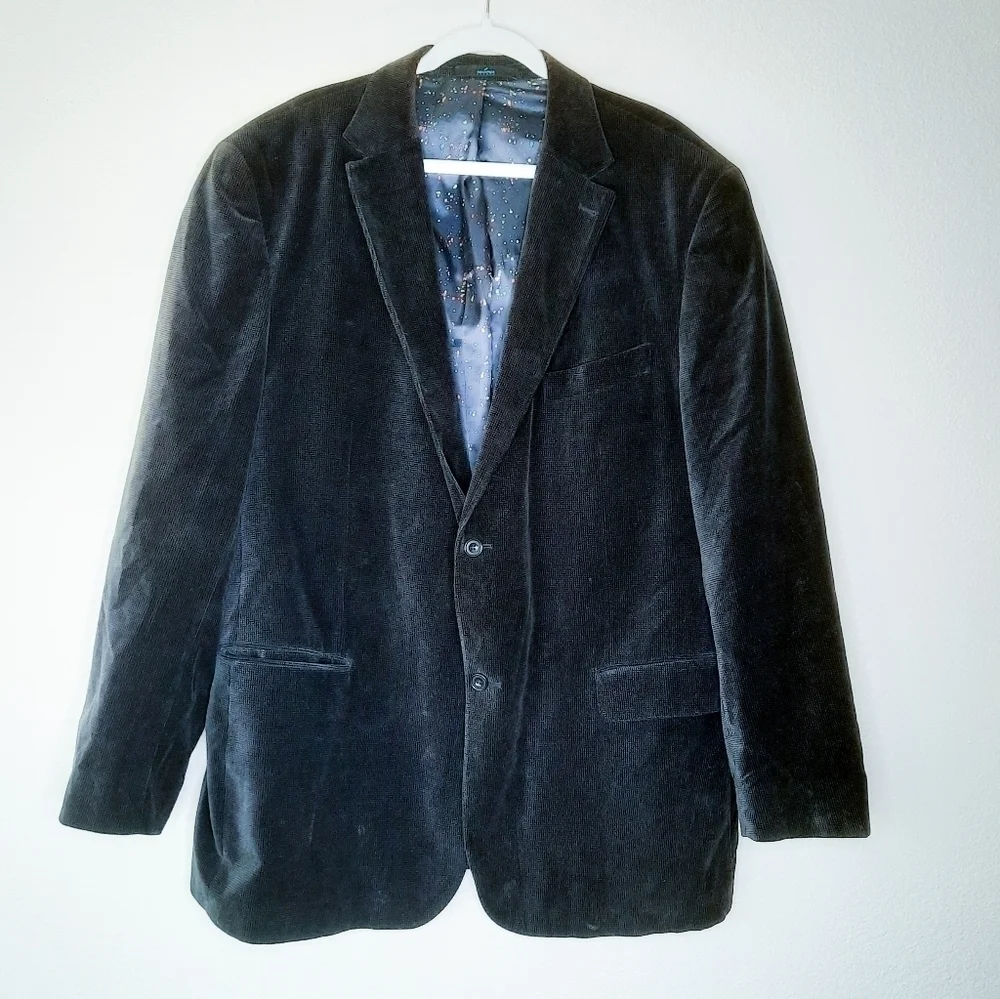 Hechter Studio Corduroy Texted Blazer 50 Tall